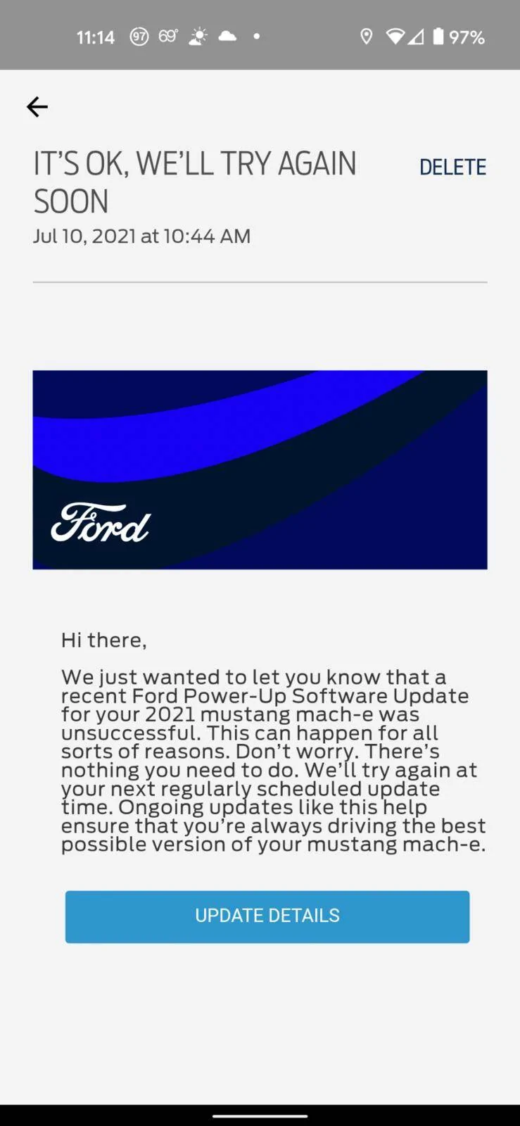 Ford Mustang Mach-E OTA 1.6.0 Power-Up Installed Screenshot_20210717-231435