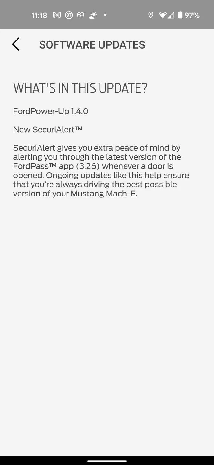 Ford Mustang Mach-E OTA 1.6.0 Power-Up Installed Screenshot_20210717-231825