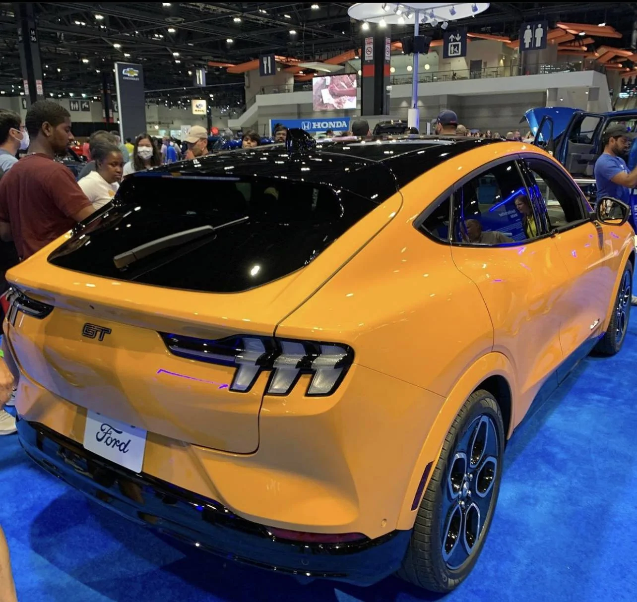Ford Mustang Mach-E Mach-E GT in Cyber Orange @ Chicago Auto Show 76724F40-D379-4784-985D-EF40C6F2B04B