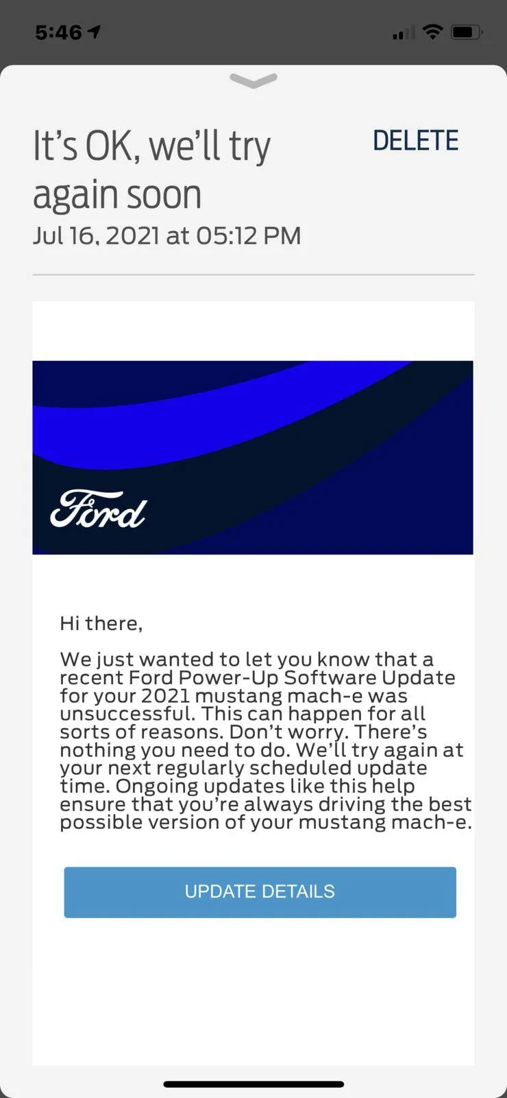 Ford Mustang Mach-E Ford power up software didn’t work?? CC316382-7DF9-43DE-A532-271A54091F32