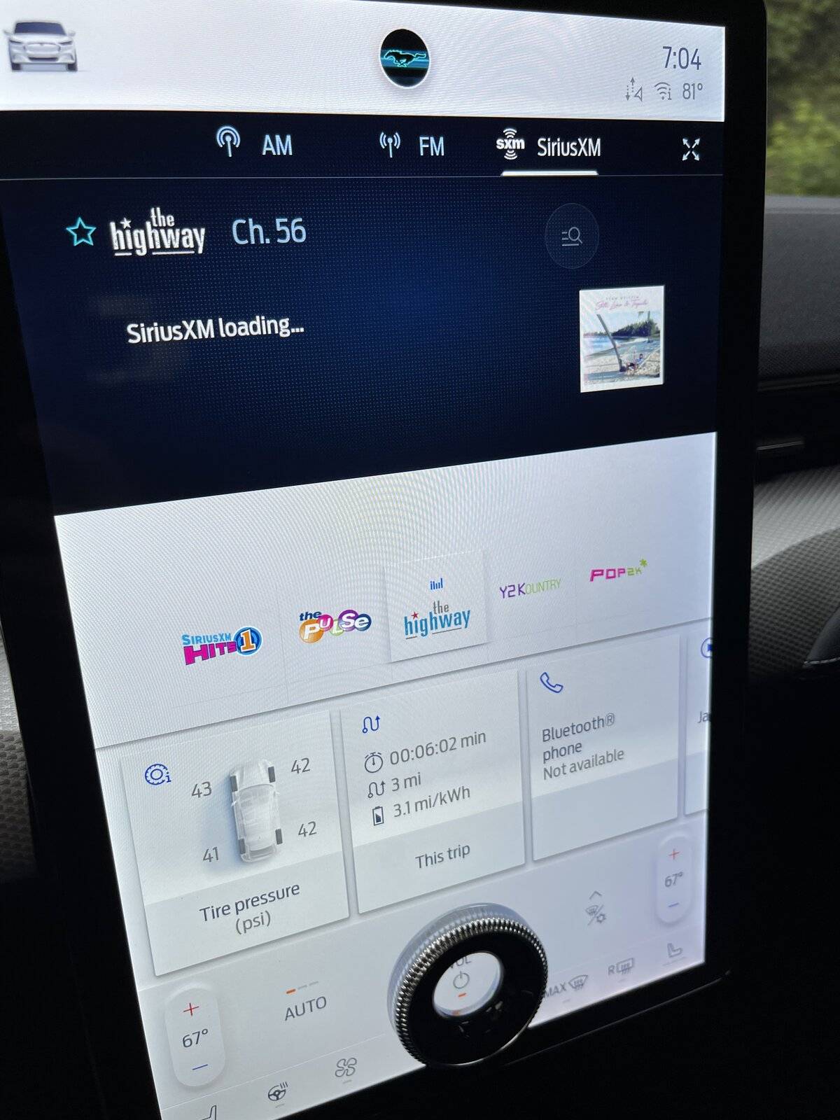 Ford Mustang Mach-E Display Sirius XM  issue B617EBFA-7E05-42D0-8919-64115E3DF646