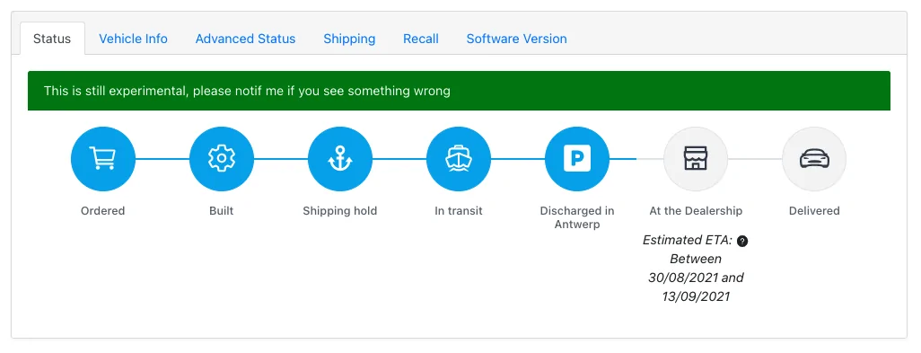 Ford Mustang Mach-E WhereIsMyMME - Order/Shipping Tracker for EU Screenshot 2021-07-21 at 17.53.49