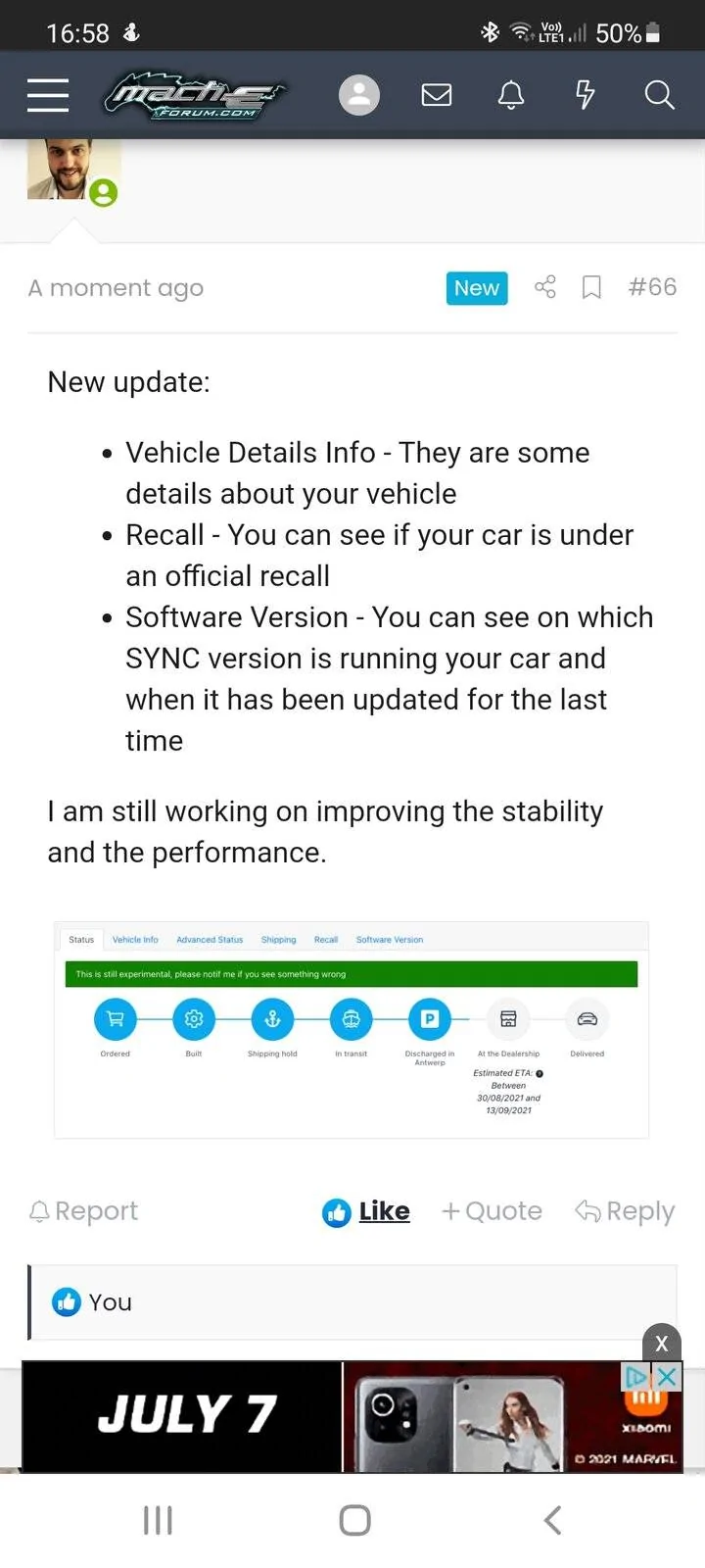Ford Mustang Mach-E UK Customers Screenshot_20210721-165813_Samsung Internet