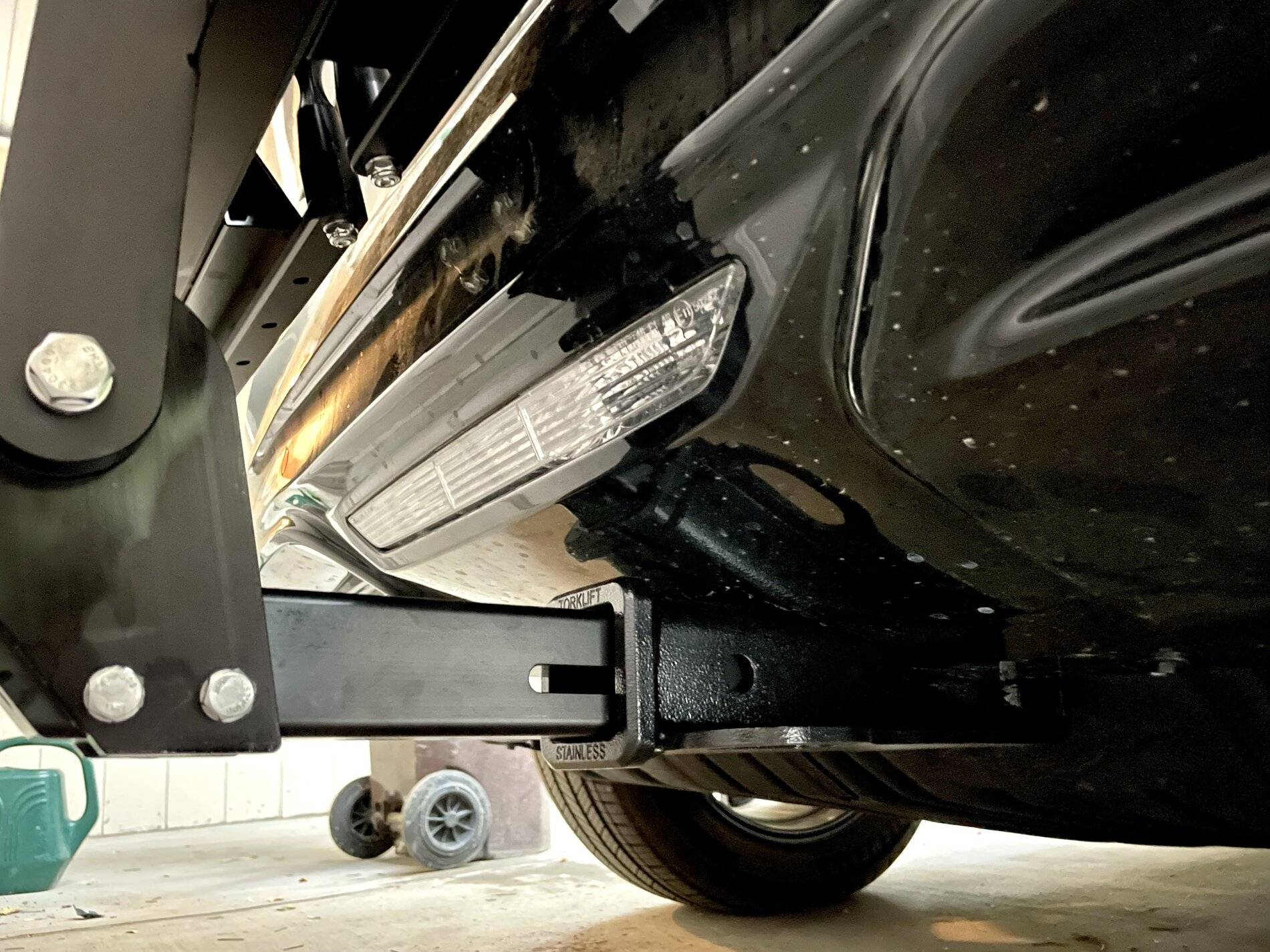Ford Mustang Mach-E Head's up - Torklift hitch and 1UP EquipD rack is a tight fit IMG_8821 copy
