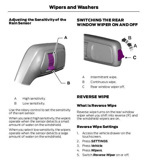 Ford Mustang Mach-E Rain Sensing Wipers Not Detecting 1627470360207