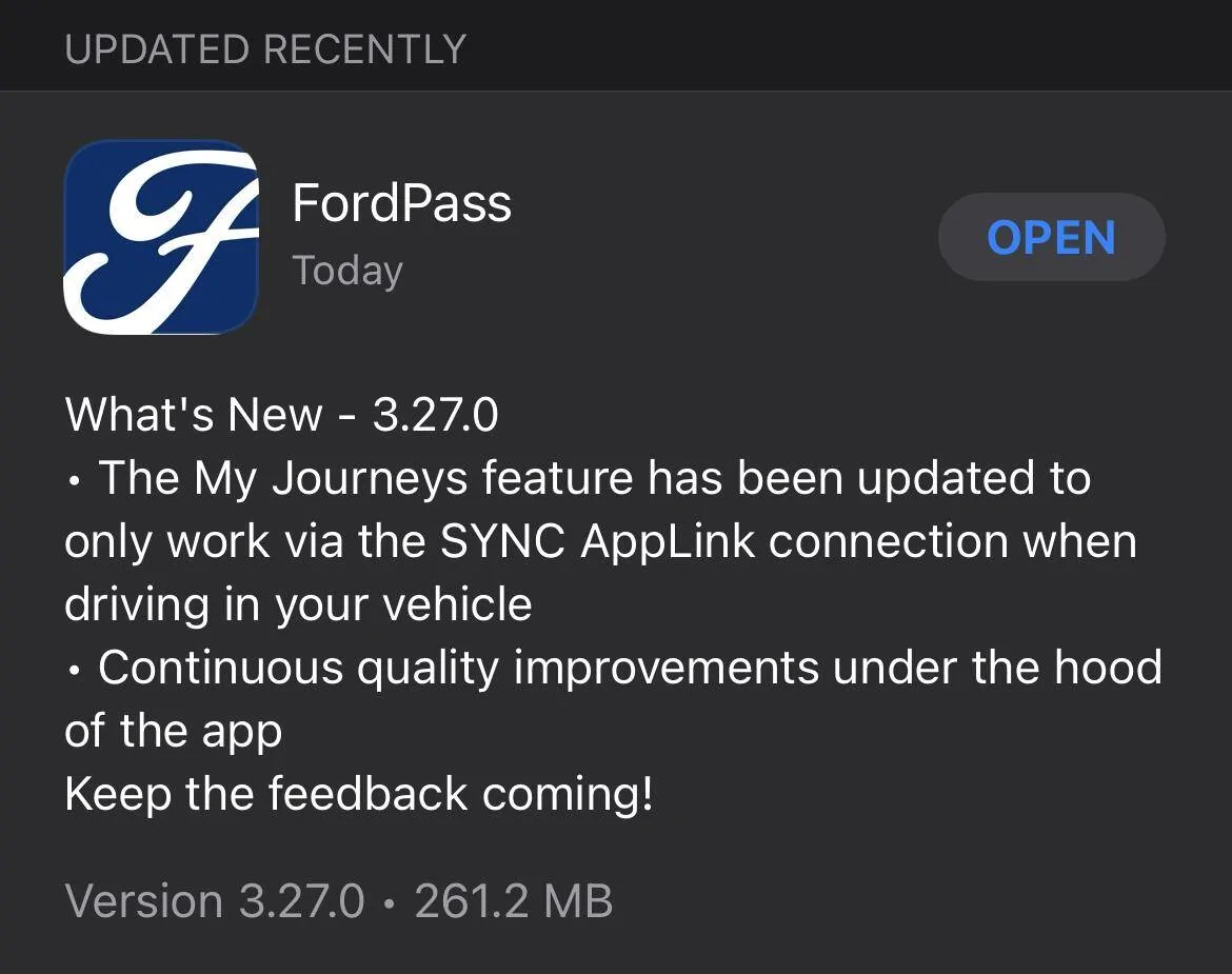 Ford Mustang Mach-E FordPass Version 3.27.0 Released for iOS 1627485938495