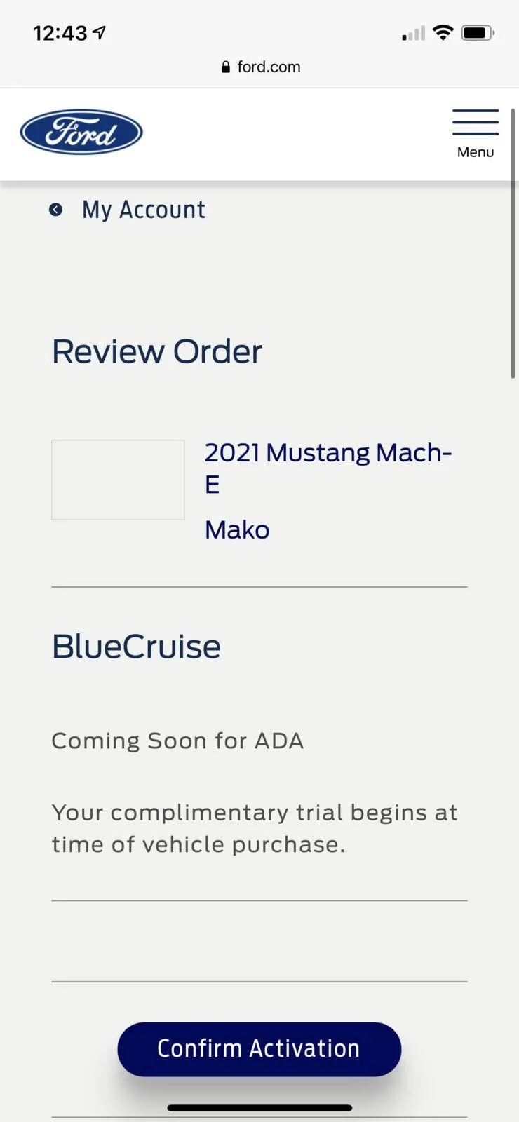 Ford Mustang Mach-E BlueCruise appears in Connected Services 66A5A5C3-6BEF-4915-BDA6-AA690019ABB6