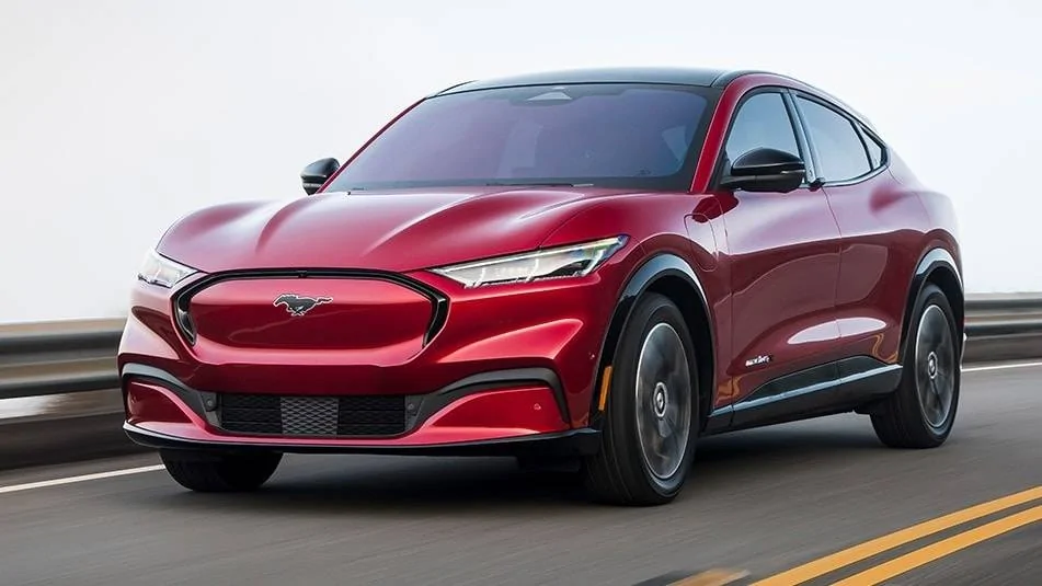 Ford Mustang Mach-E Inside EV's real world range test. Winner: No. Surprise. Mach e in red 2
