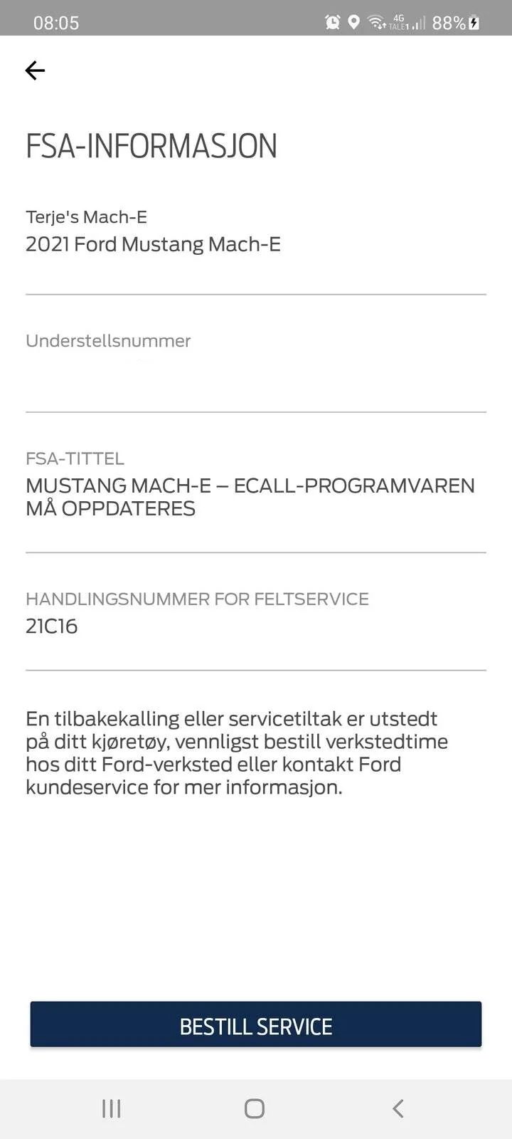 Ford Mustang Mach-E Norway - Mach-E Owners Screenshot_20210805-080527_FordPass