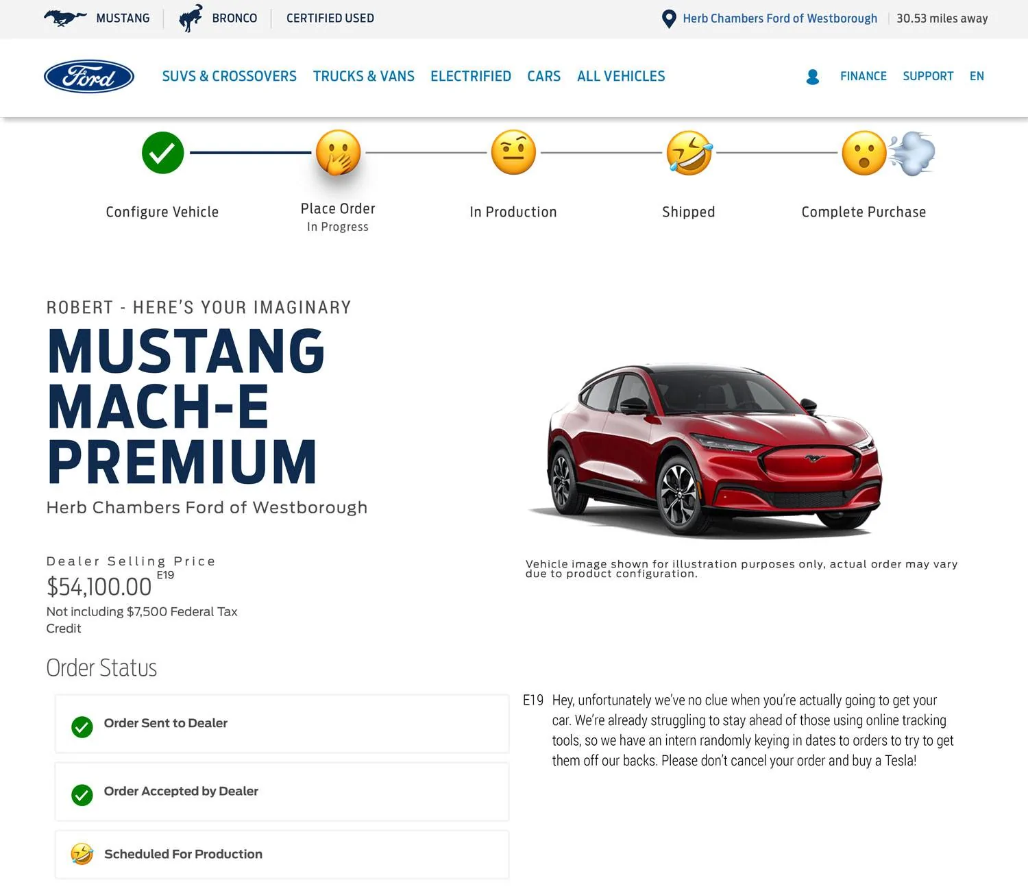 Ford Mustang Mach-E Ford Reservation page tweaks mme-truth