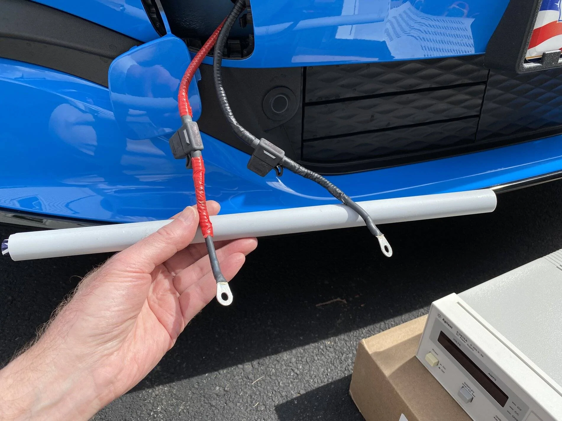 Ford Mustang Mach-E Frunk - electronic open and close - why didn't they? 12V battery holder