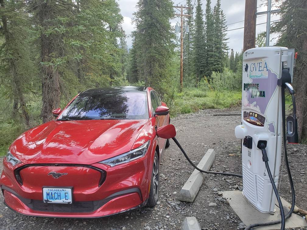 Ford Mustang Mach-E Mach-E Charges at Alaska’s first CCS DC Charger Pic1