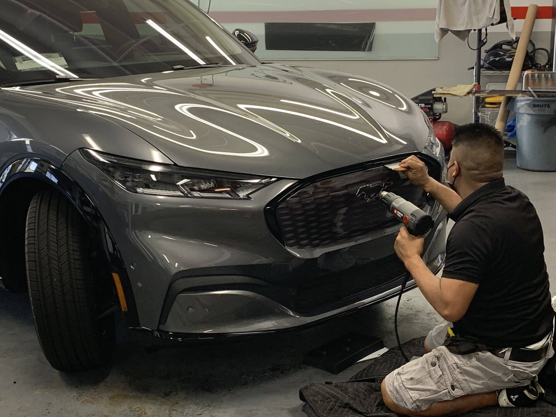 Ford Mustang Mach-E Grille Vinyl Wrapped - Before & After BF8A2F7A-5145-47BA-A915-A70CA939ECBE