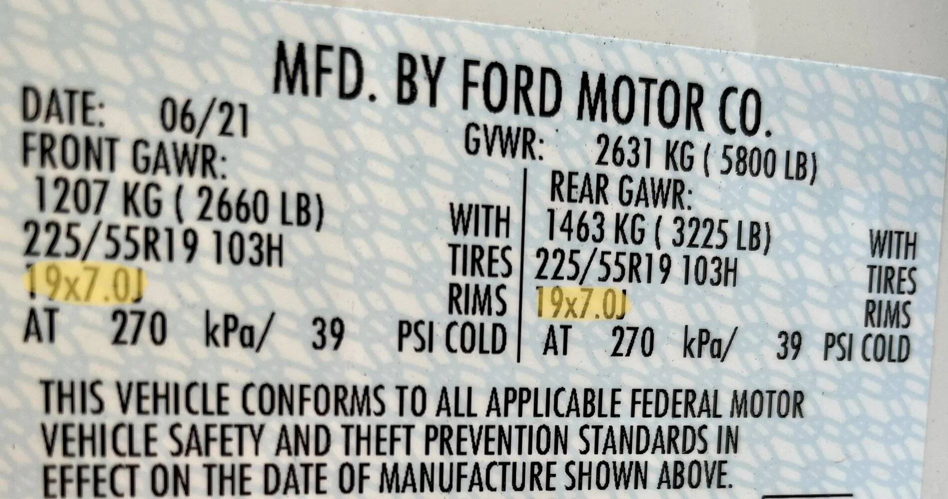 Ford Mustang Mach-E Mach-E 2021/22 Wheel Sizes, Bolt Patterns, Offset, Center Bore, Load Rating, GVWR [Table] 070C2D67-6A29-4C1B-B969-8F40704DED29
