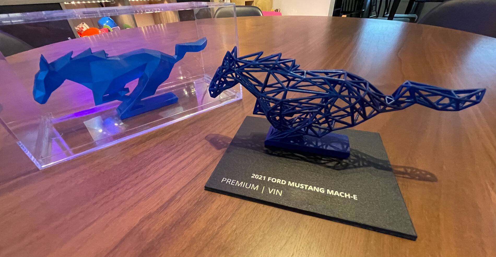 Ford Mustang Mach-E Received a Mach-E First Edition surprise gift! 3D printed fractal pony with VIN display. 4AD64EFE-496D-4B93-BC7C-7A78605A4D36