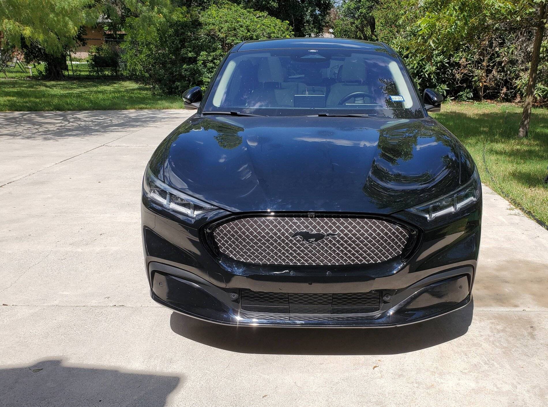 Ford Mustang Mach-E Grille Vinyl Wrapped - Before & After New