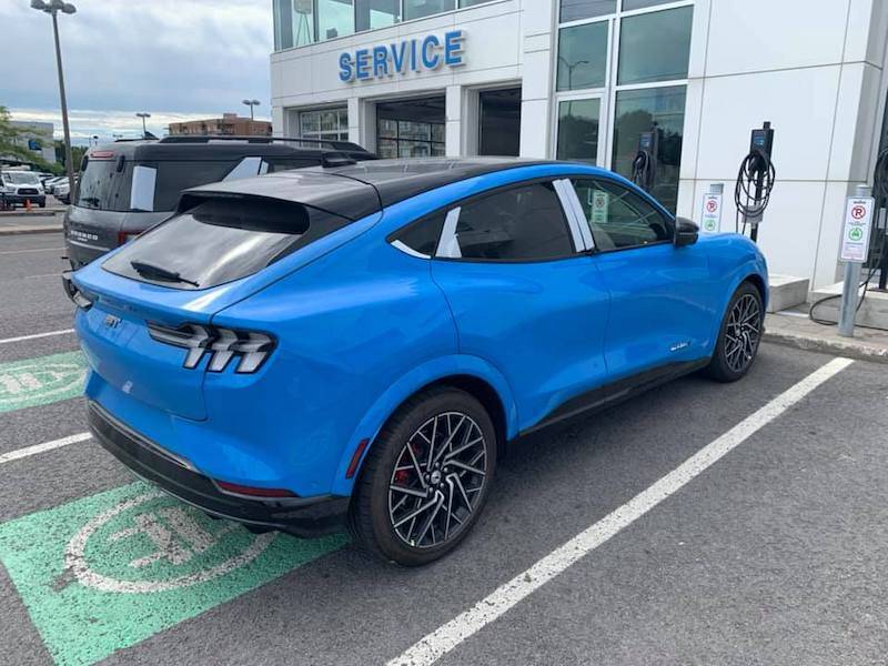 Ford Mustang Mach-E GRABBER BLUE Mach-E Photos Grabber Blue Mach-E GT a