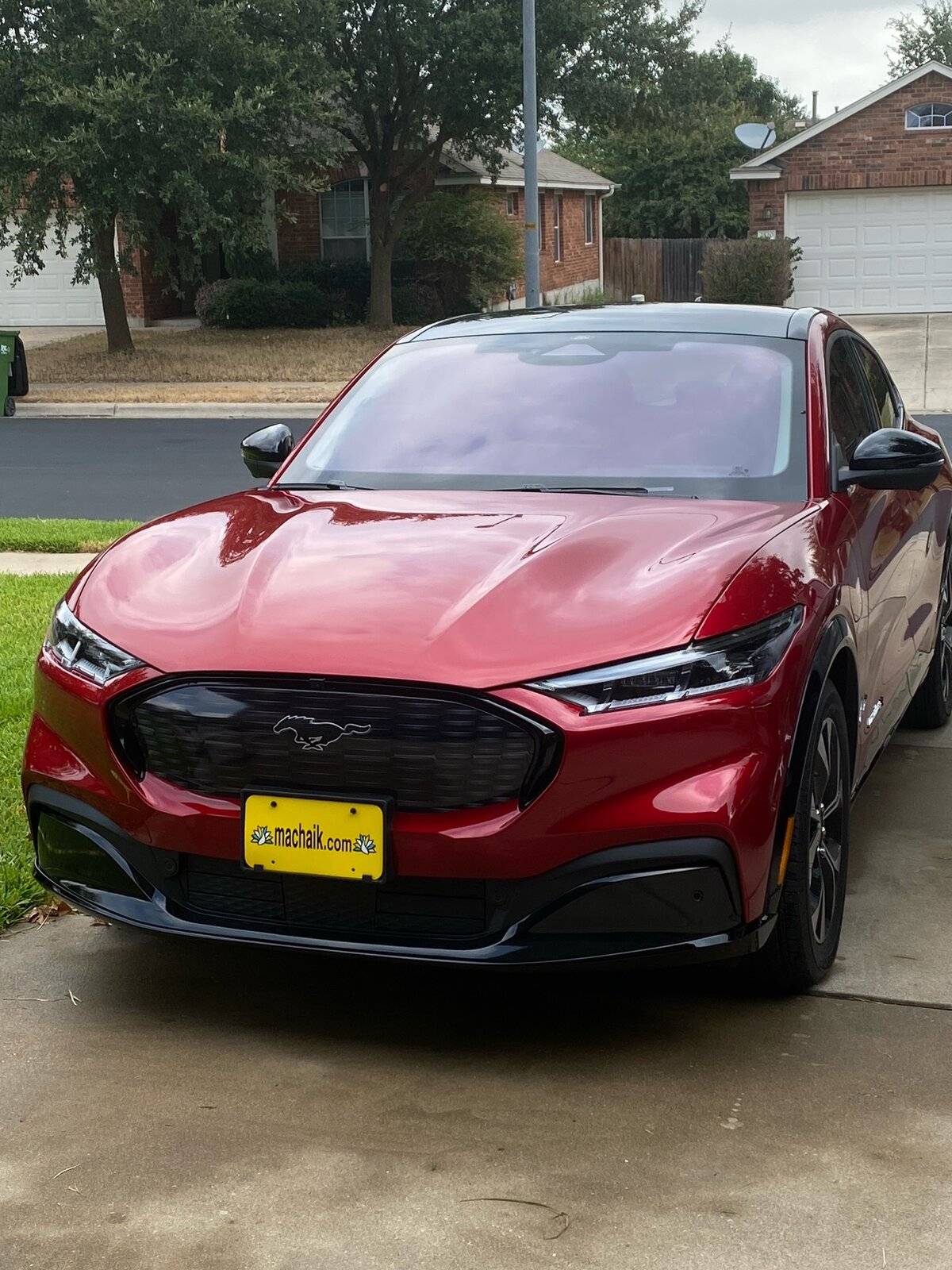 Ford Mustang Mach-E Front Grill and spoiler Vinyl wrapped front grille and spoiler