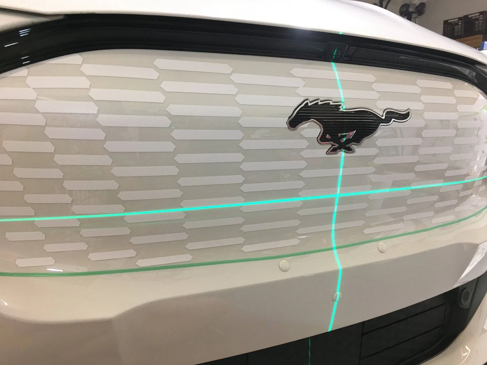 Ford Mustang Mach-E Grille Vinyl Wrapped - Before & After IMG_3275