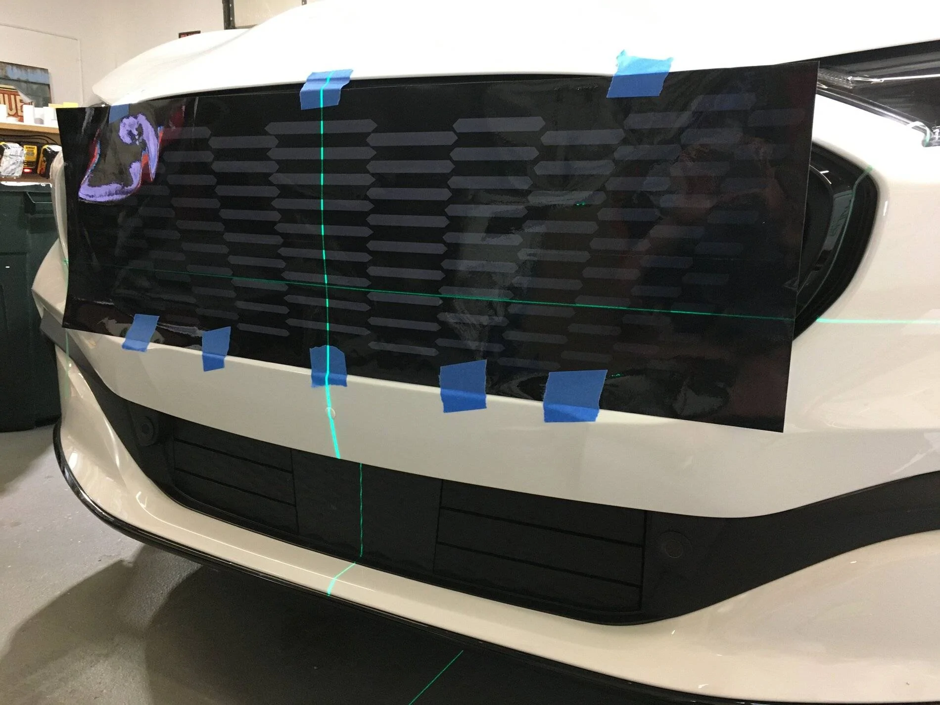 Ford Mustang Mach-E Grille Vinyl Wrapped - Before & After IMG_3277