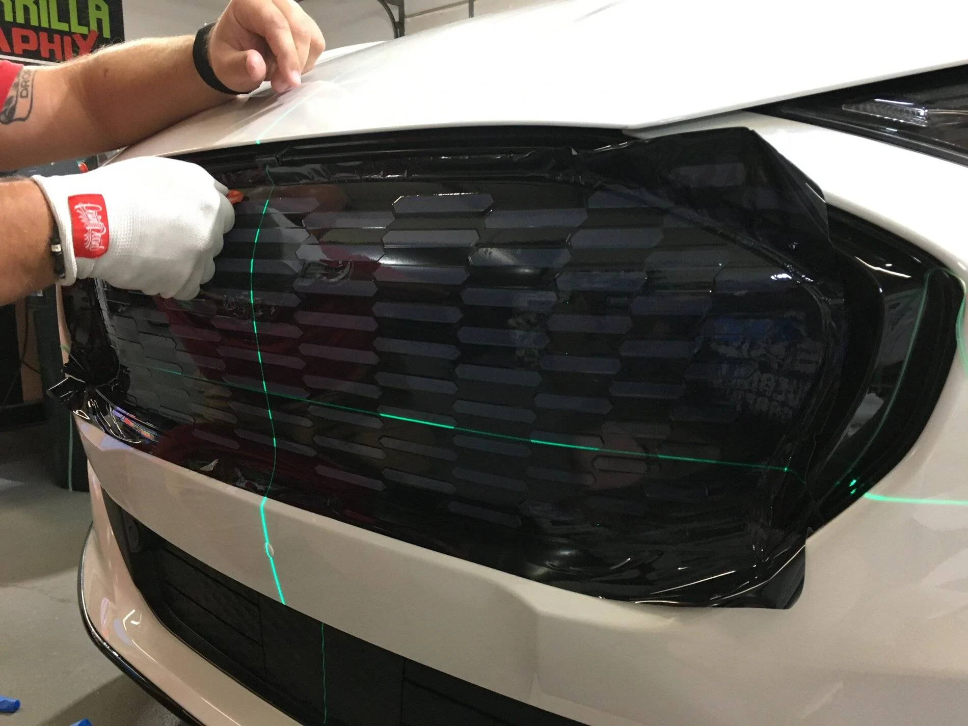 Ford Mustang Mach-E Grille Vinyl Wrapped - Before & After IMG_3279