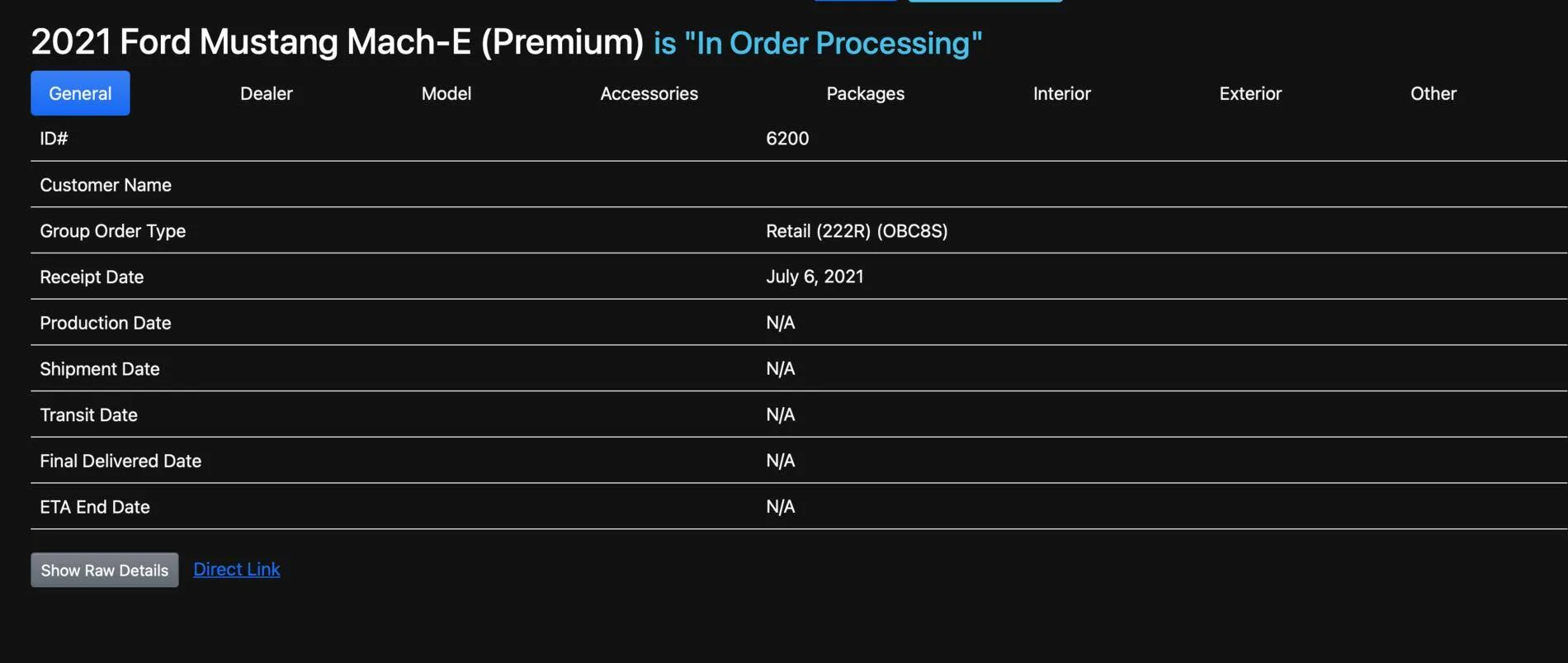 Ford Mustang Mach-E ? Track Your Mach-E Order by VIN # and Order # Screen Shot 2021-09-01 at 9.15.09 AM