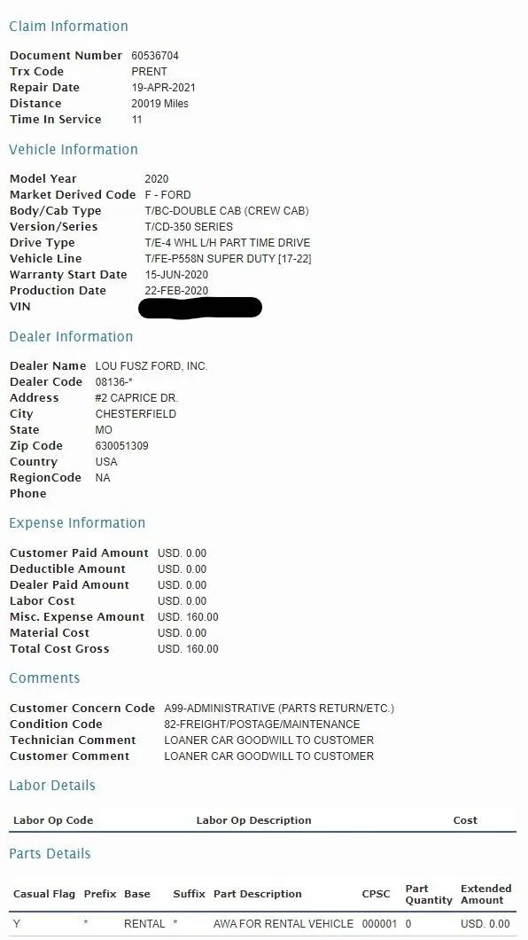 Ford Mustang Mach-E Does Ford provide loaners or not on B2B warranty issues? Screenshot 2021-09-03 181832