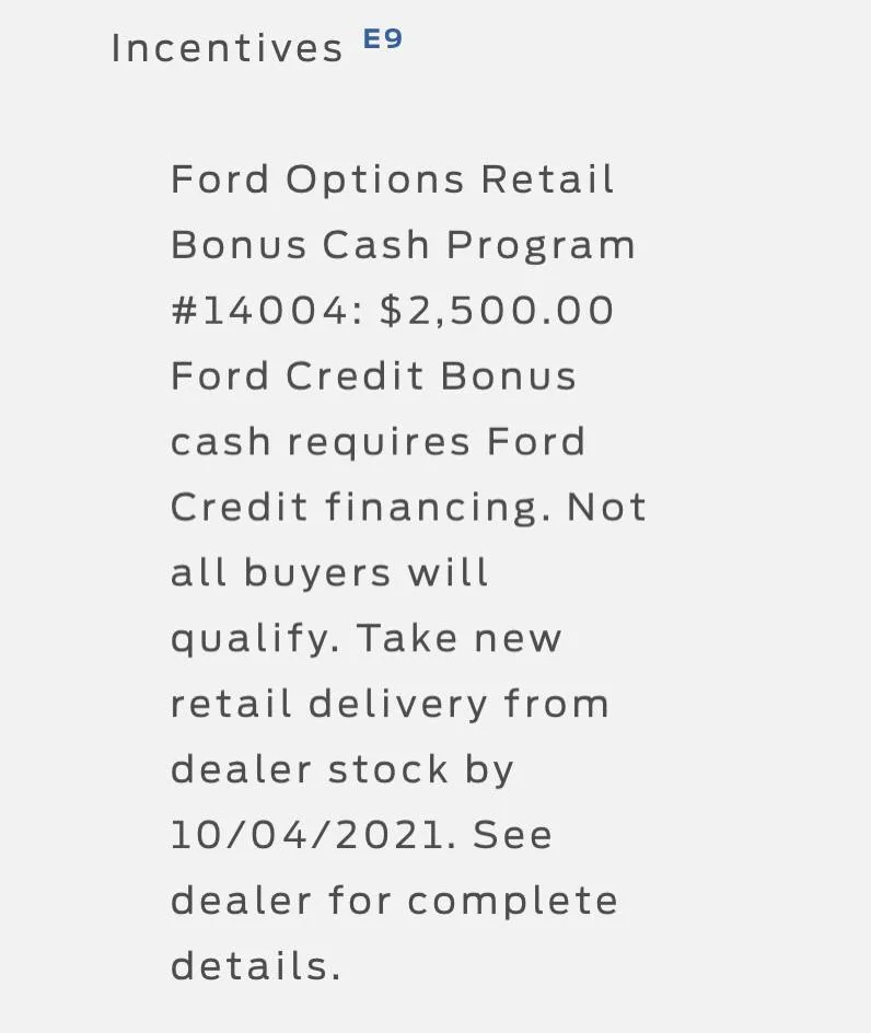 Ford Mustang Mach-E Ford Options $2,500 rebate 2C06851D-E472-4E20-ADD0-D947E1D0A4CC