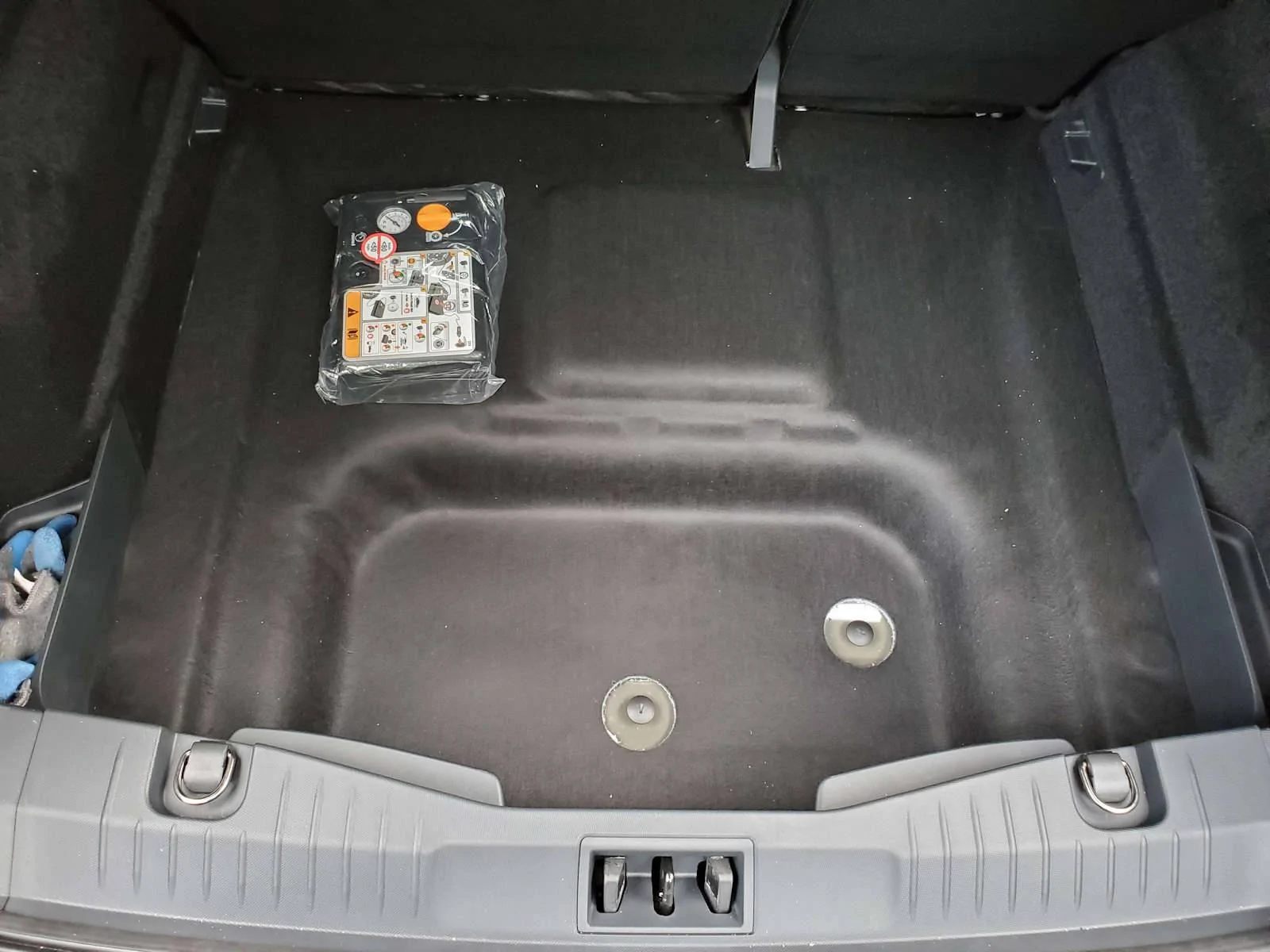 Ford Mustang Mach-E Pick up extra cargo space by removing styrofoam shipping carrier under the floor of the cargo area Trunk well 2