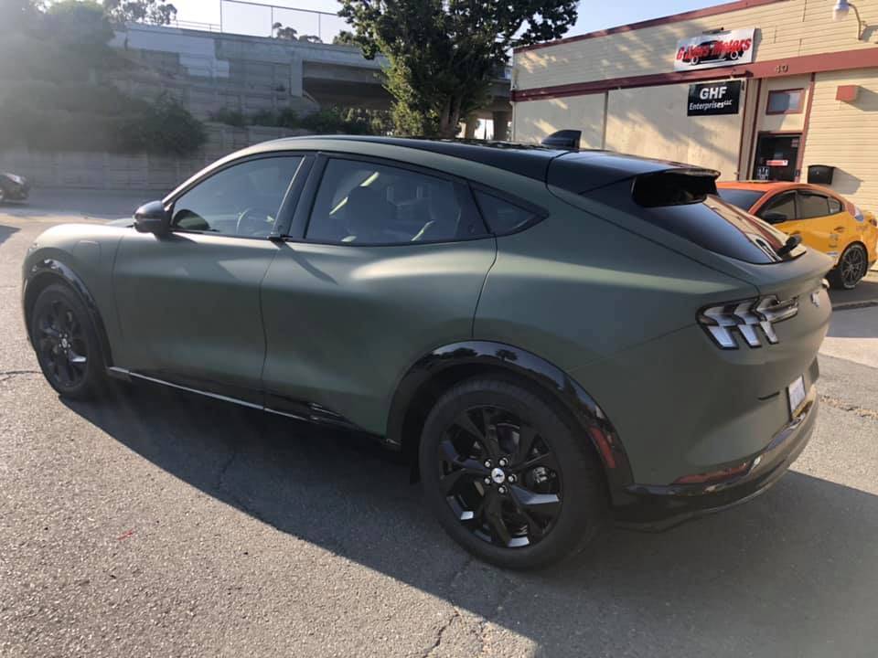 Ford Mustang Mach-E Military Green Vinyl Wrapped Mach-E 236408783_4693835827307230_8601069565473918558_n