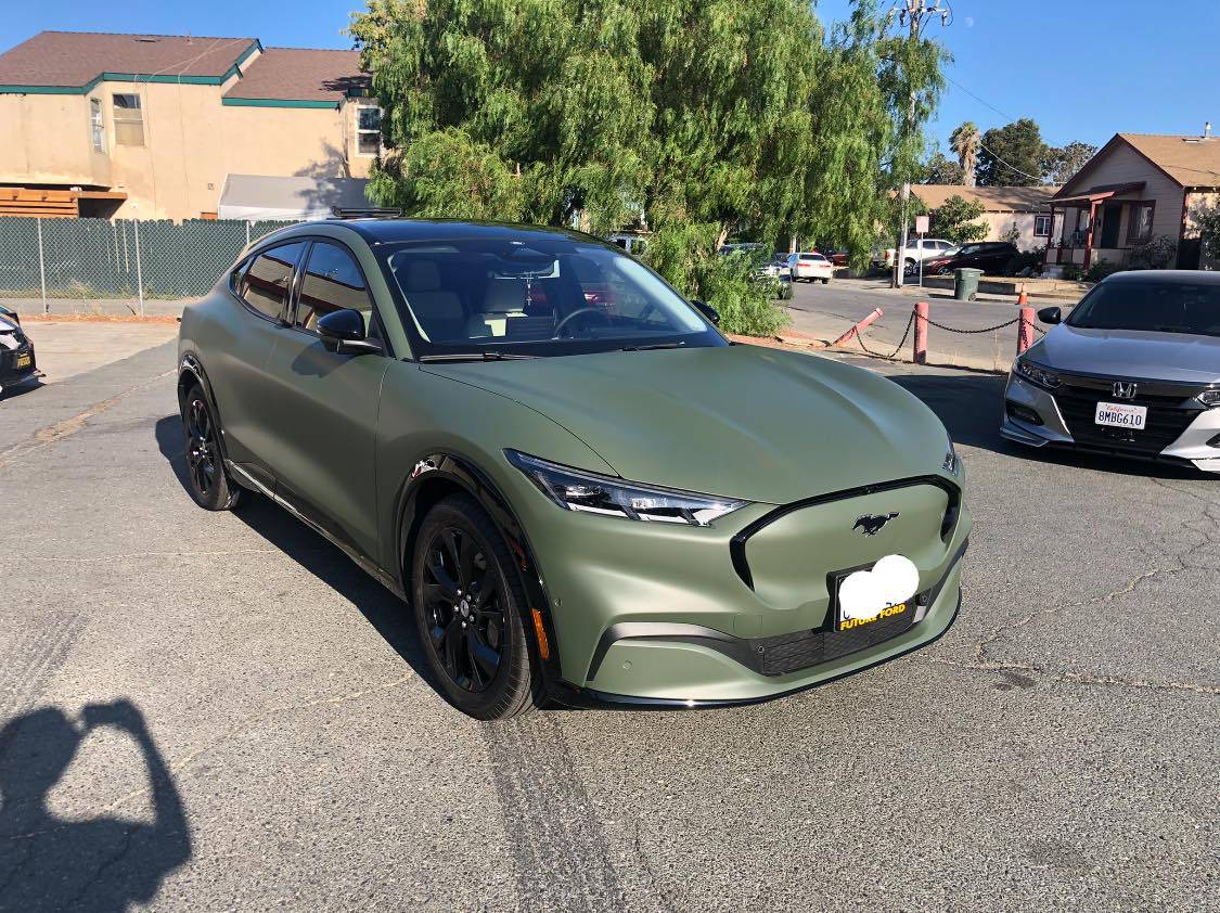 Ford Mustang Mach-E Military Green Vinyl Wrapped Mach-E 239779388_4693838440640302_952266523975528891_n