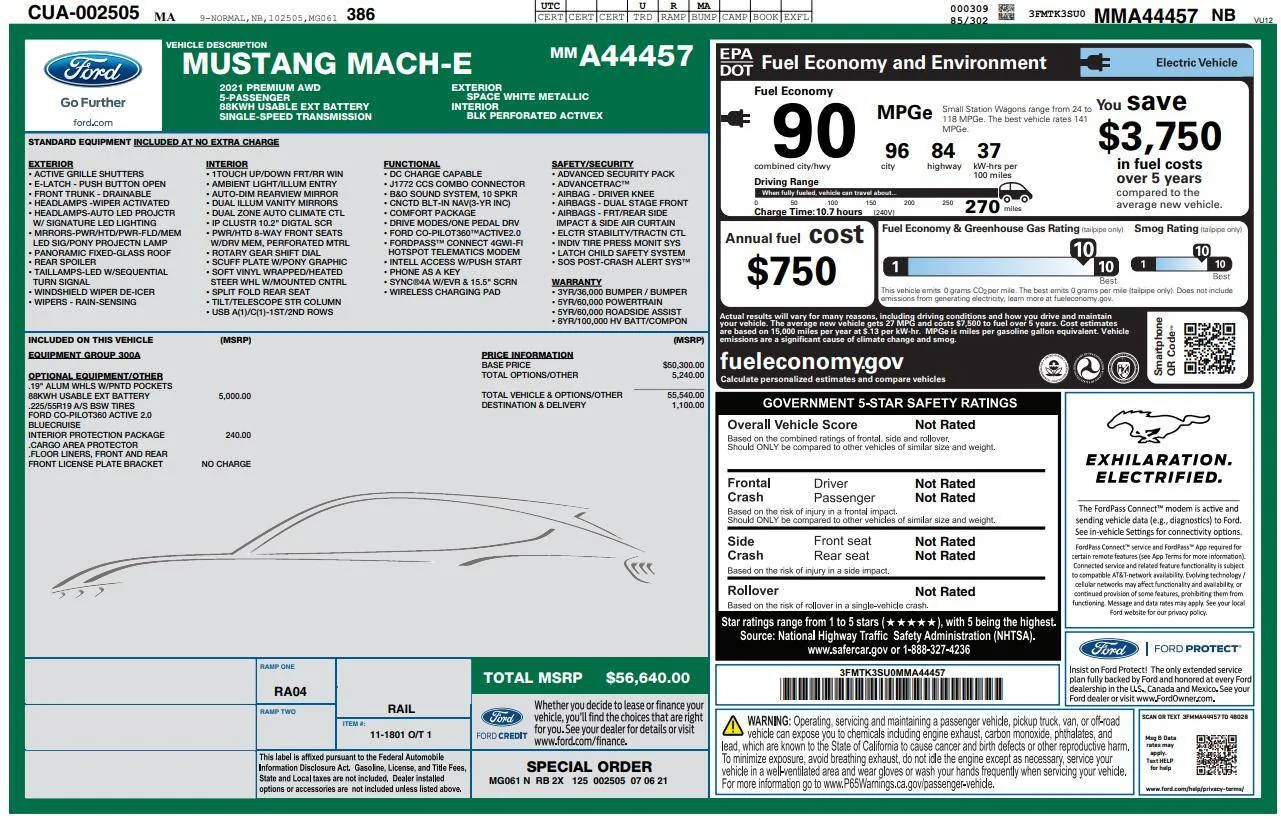 Ford Mustang Mach-E Crazy Markup - Braintree MA 1631117443166
