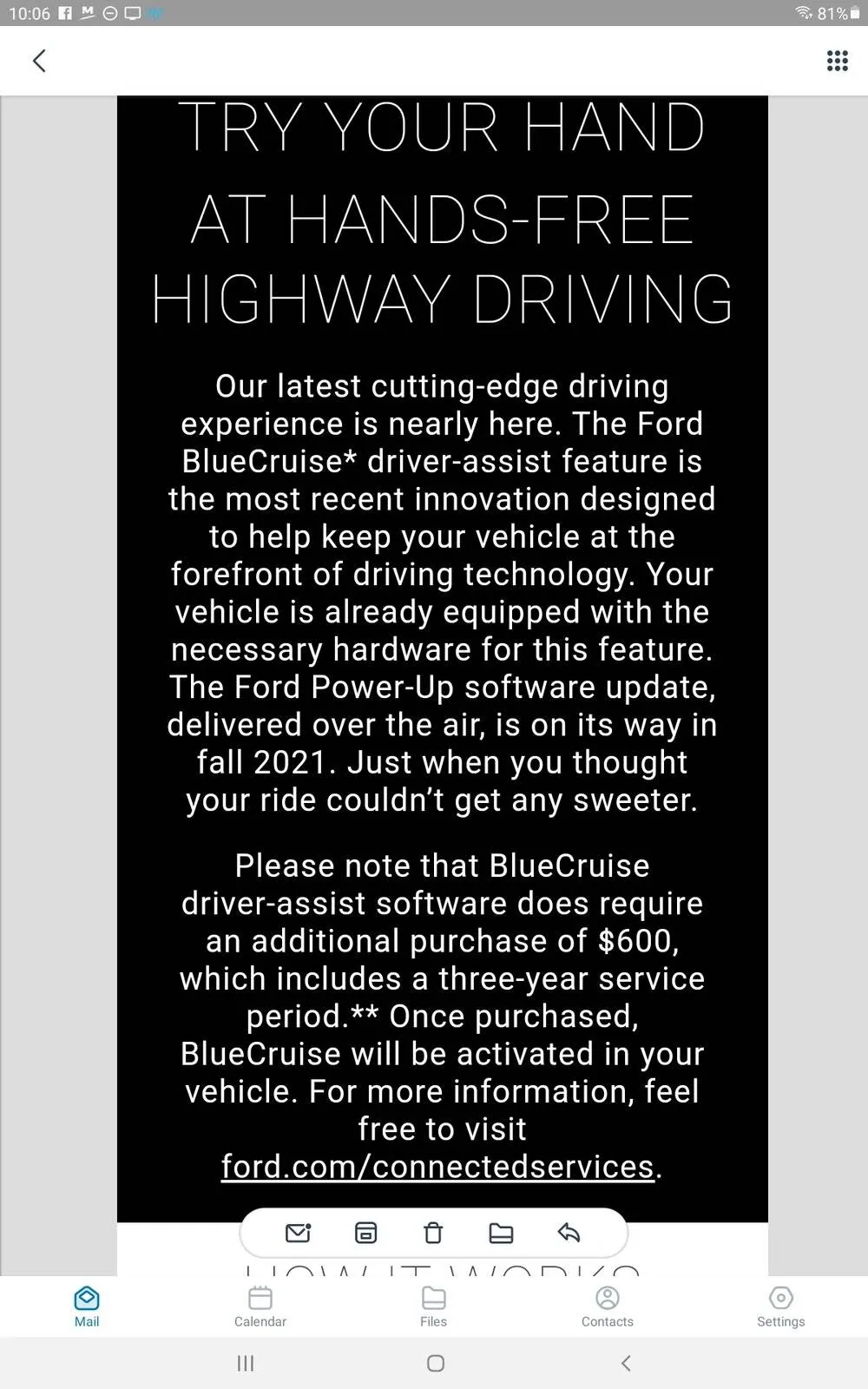 Ford Mustang Mach-E Blue Cruise Availability Date Screenshot_20210909-100626_Boxer