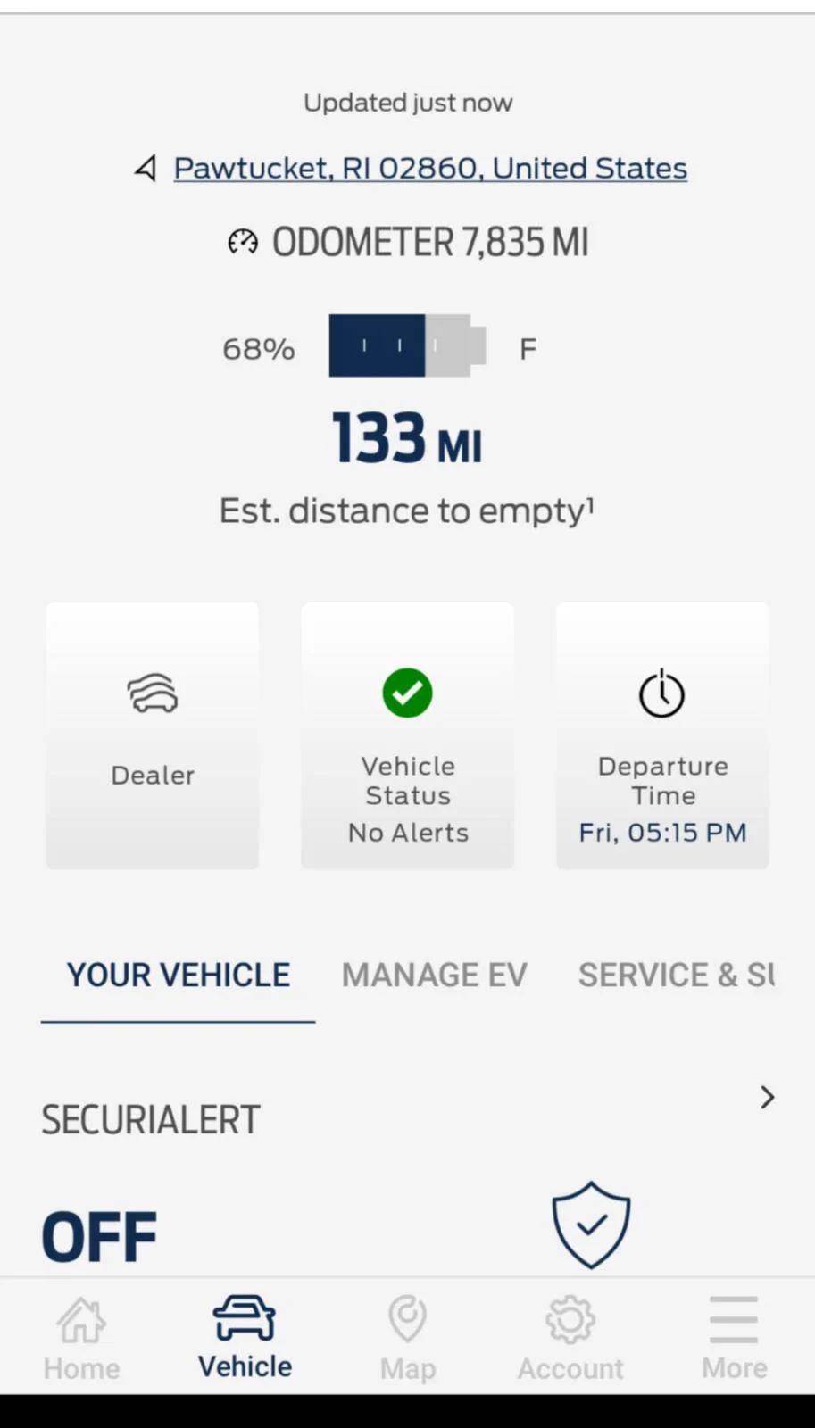 Ford Mustang Mach-E FordPass 3.30.0 released Departur