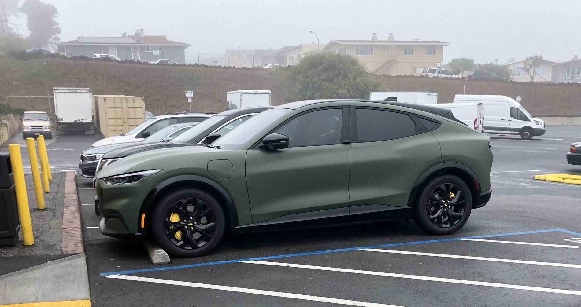 Ford Mustang Mach-E Military Green Vinyl Wrapped Mach-E FBA7C4F9-66DB-4F62-A989-3C4ADEC9952A