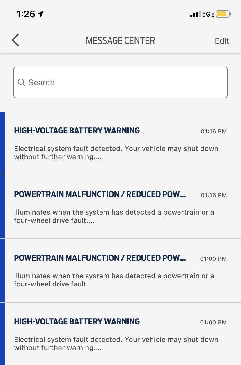 Ford Mustang Mach-E “Service vehicle soon”: “Powertrain malfunction / Reduced Power” & “High Voltage Battery Warning” 79A4E66D-F134-4B13-89B8-4AFCA165E114