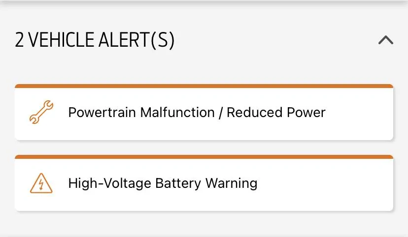 Ford Mustang Mach-E “Service vehicle soon”: “Powertrain malfunction / Reduced Power” & “High Voltage Battery Warning” 03F5116C-2AC4-4167-9866-16148A7A43DC