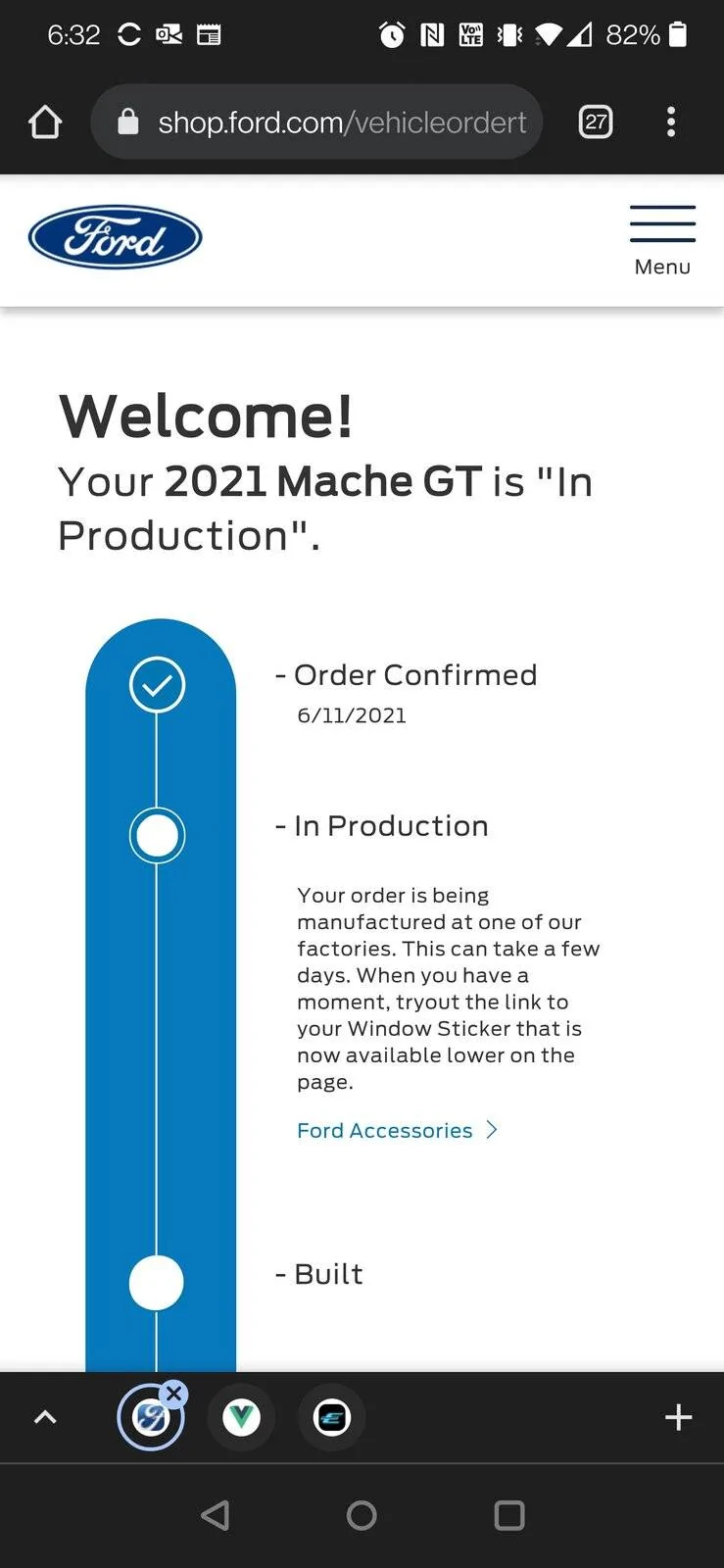 Ford Mustang Mach-E ? Track Your Mach-E Order by VIN # and Order # Screenshot_20210914-063211