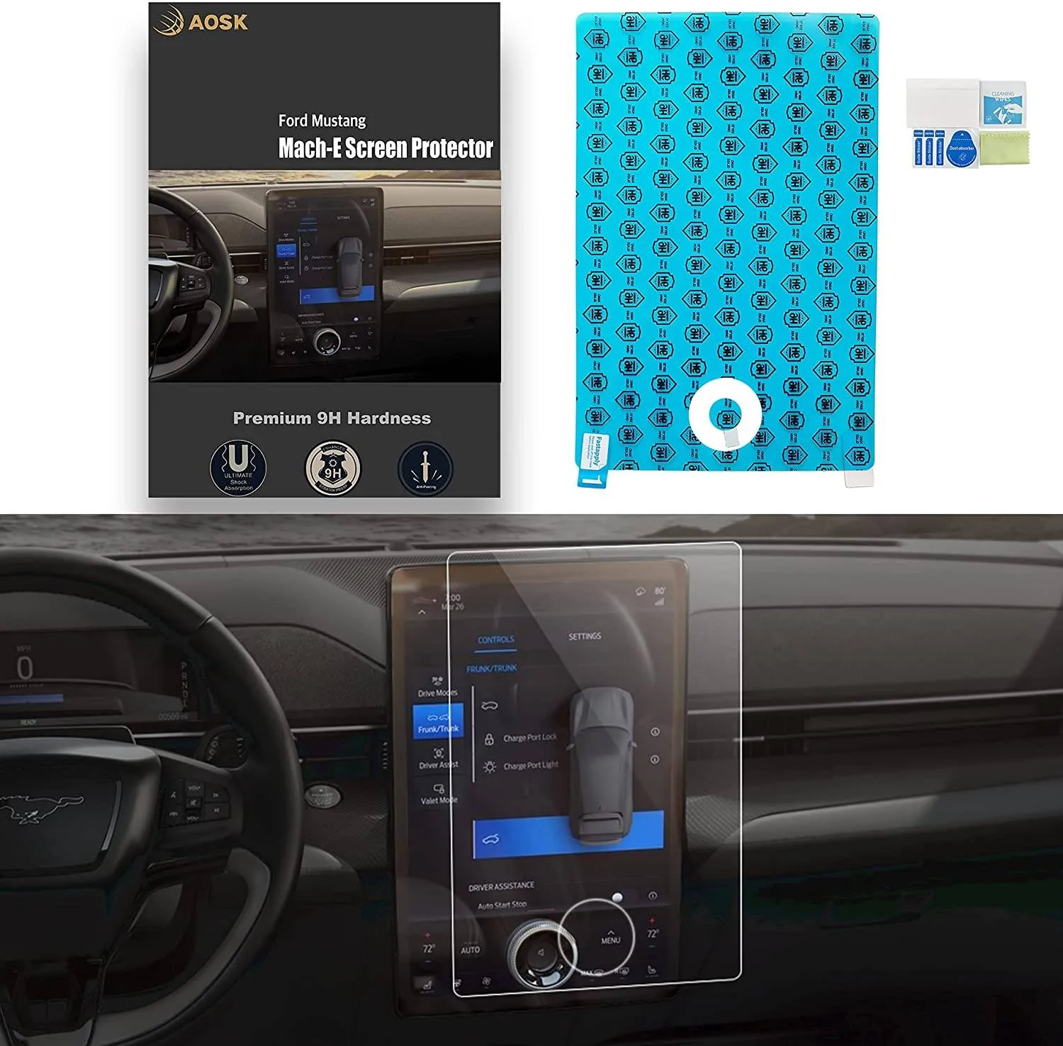 Ford Mustang Mach-E AOSK Mach-E Screen Protector 81qtA-Ay6OS._AC_SL1500_