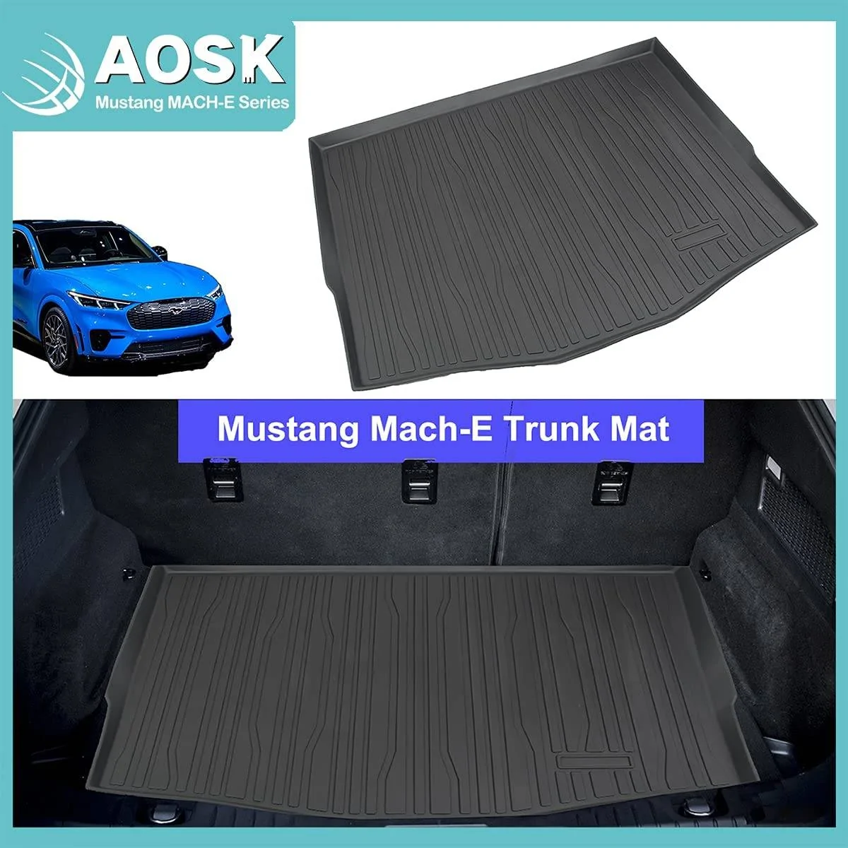 Ford Mustang Mach-E AOSK Mach-E Trunk Mat 71L4hqV0KdL._AC_SL1200_