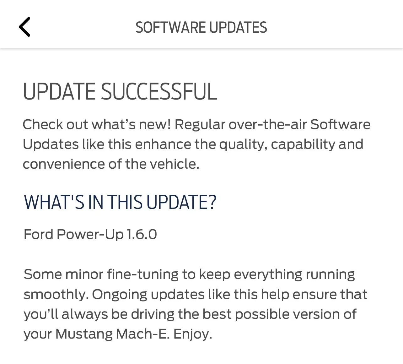 Ford Mustang Mach-E OTA FordPower-Up updates information 77EDF2A2-030A-4AAC-97FD-A6BC658C3237