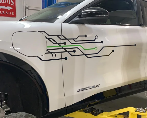 Ford Mustang Mach-E Military Green Vinyl Wrapped Mach-E 2021-03-15