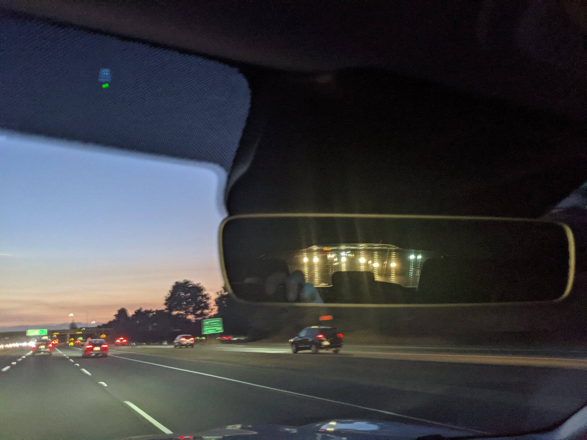 Ford Mustang Mach-E Glare after tinting rear windshield PXL_20210918_023842496