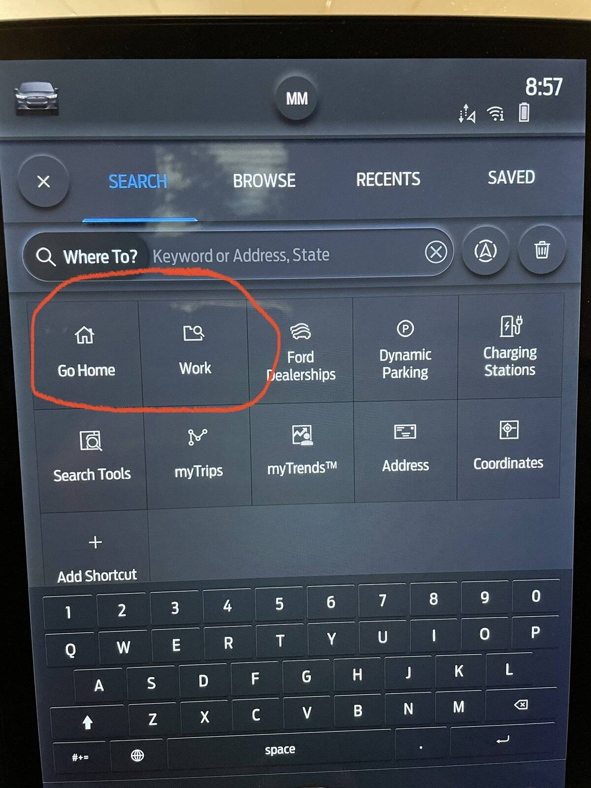 Ford Mustang Mach-E Destination tiles disappearing in navigation app D3658C01-1CBE-4010-A230-A552FF4AB0B6