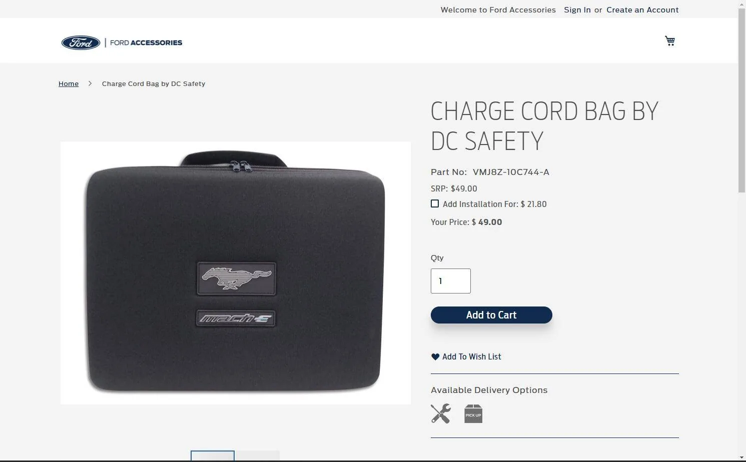 Ford Mustang Mach-E Official Mach-E charger case from Ford Accessories 1633116763306