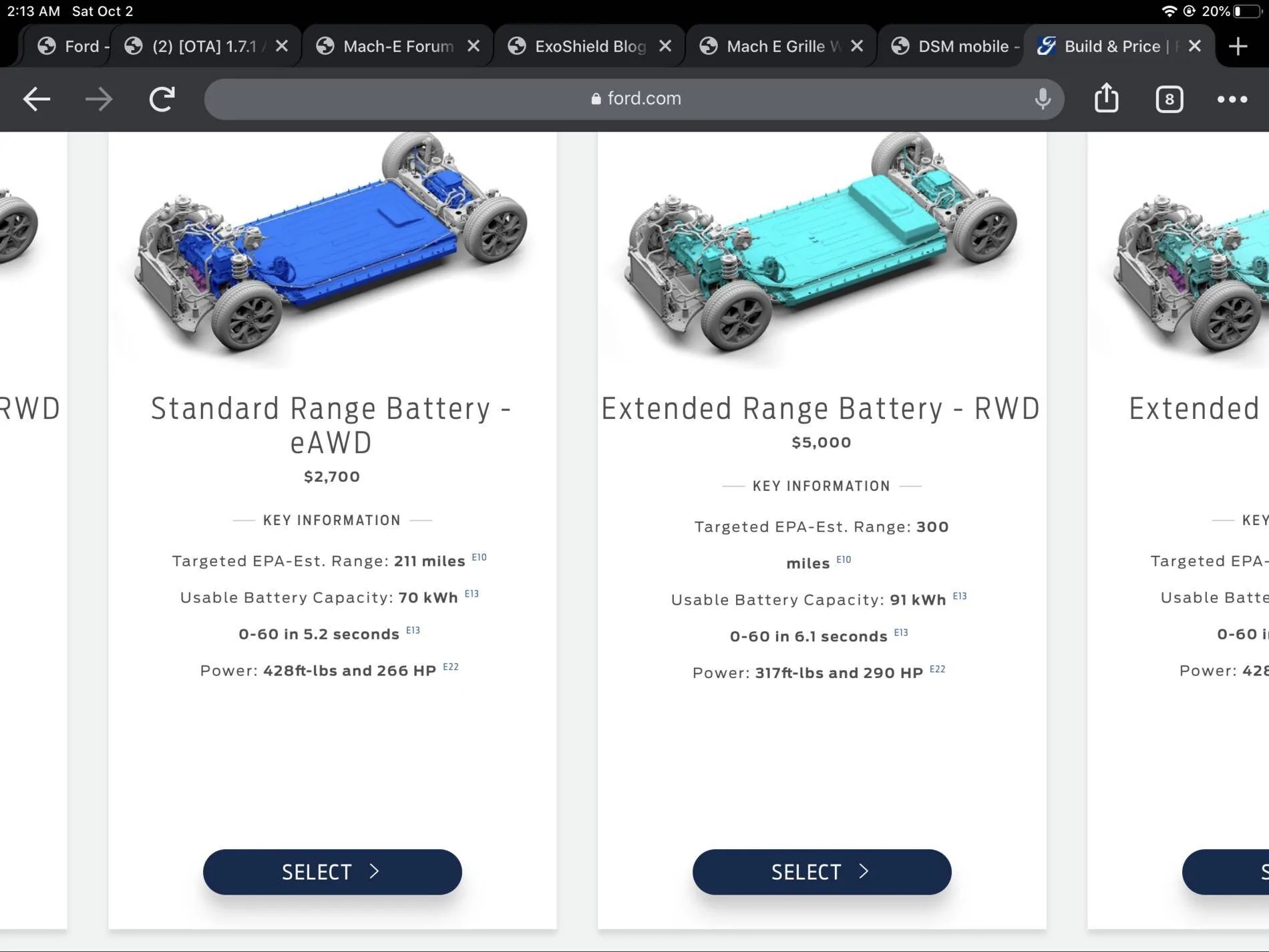 Ford Mustang Mach-E Website showing all 2022 Mach-E getting range boost with More usable battery capacity unlocked! 3C04DE65-9C0A-4529-B170-006DA495E2EB