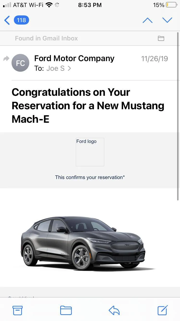 Ford Mustang Mach-E Earliest reservation still without car 2BECDA2D-BA43-4D2B-B2B4-A78FF85296BF