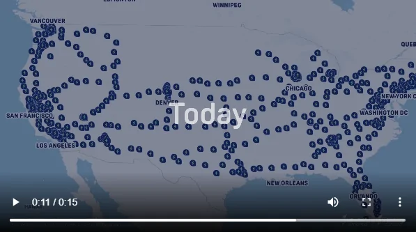 Ford Mustang Mach-E Electrify America adding some fast charging in SD and WY EA map today