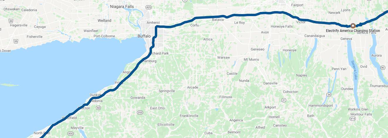 Ford Mustang Mach-E Problems with "My Journeys"? GoogleMaps Waterloo, NY EA to Erie, PA EA.PNG