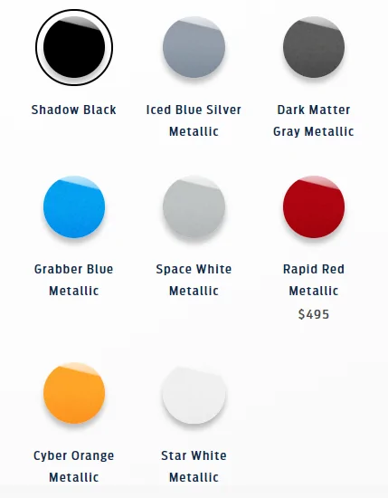 Ford Mustang Mach-E Changing color on placed order 1633896017875